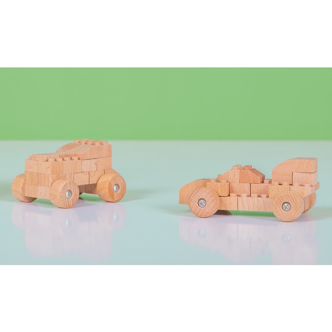 Wooden bricks compatible with Lego