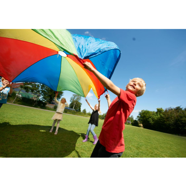 Gonge Parachute spel - regenboog parachute dansdoek 6 meter