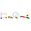 Gross motor kit with agility hoops and hurdles