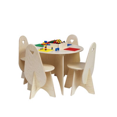 Table for lego with chairs and storage