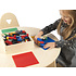 Tafel voor lego met stoeltjes en bouwplaten