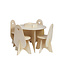 Table for lego with chairs and storage