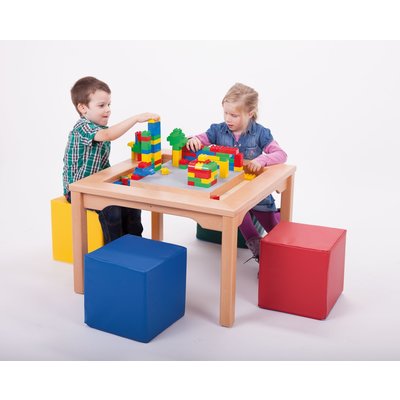 Table pour LEGO DUPLO avec base  pour briques et 4 sièges en mousse