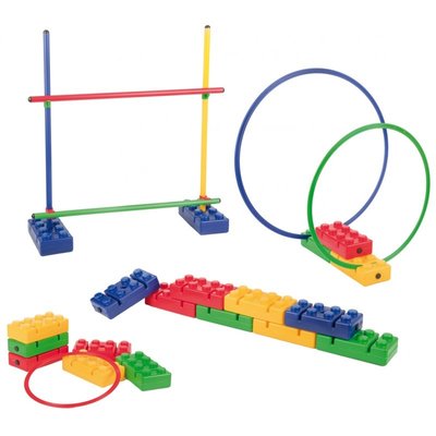 Gross motor kit with agility hoops and hurdles