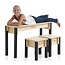 JunkTrunk Petite Table Bureau avec 2 tabourets