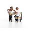 JunkTrunk Play Desk for Kids with 2 stools