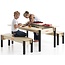 JunkTrunk Toy Storage Activity Table with 2 Benches for Children
