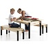 Table enfant avec rangement avec 2 bancs assortis