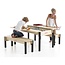 JunkTrunk Toy Storage Table with 2 benches