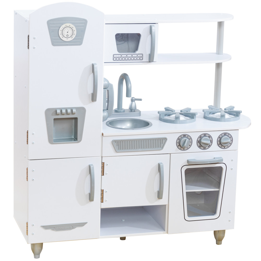 Baby Vivo Kinderkeuken Houten Speelkeuken Keuken Speelgoedkeuken - Gustavo in Wit