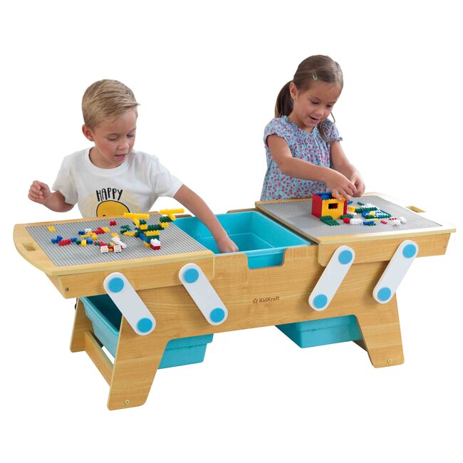 Building table for Lego with storage and 200 bricks