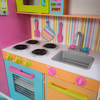 Cuisine enfant multi colorée pour fille - kitchenette jouet