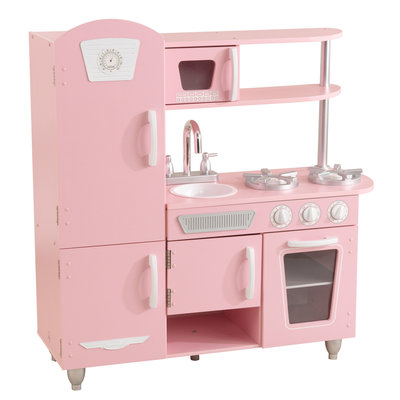 Play kitchen pink-  wooden toy kitchen vintage