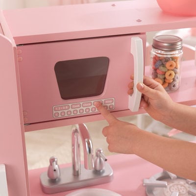 Play kitchen pink-  wooden toy kitchen vintage