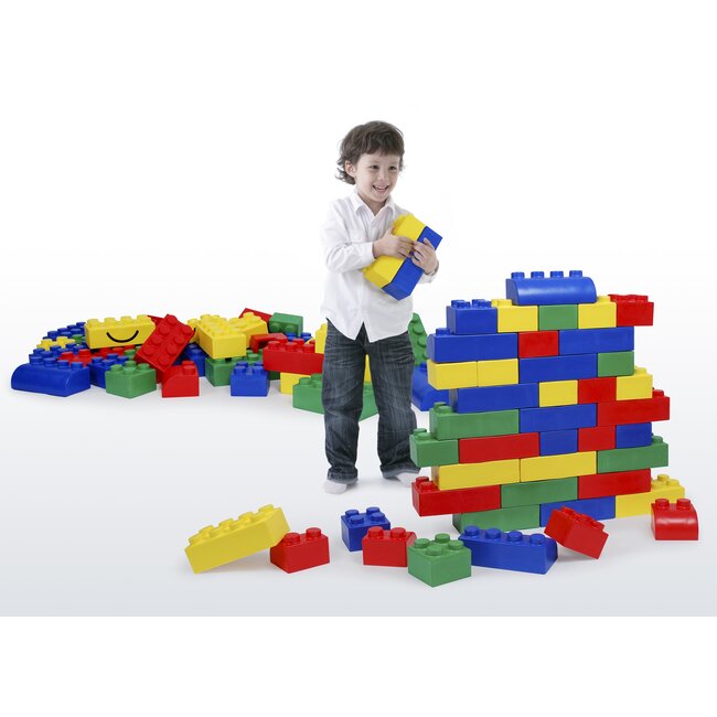 SoftBlocks grote bouwblokken set van 84 stuks stapelblokken primaire kleuren