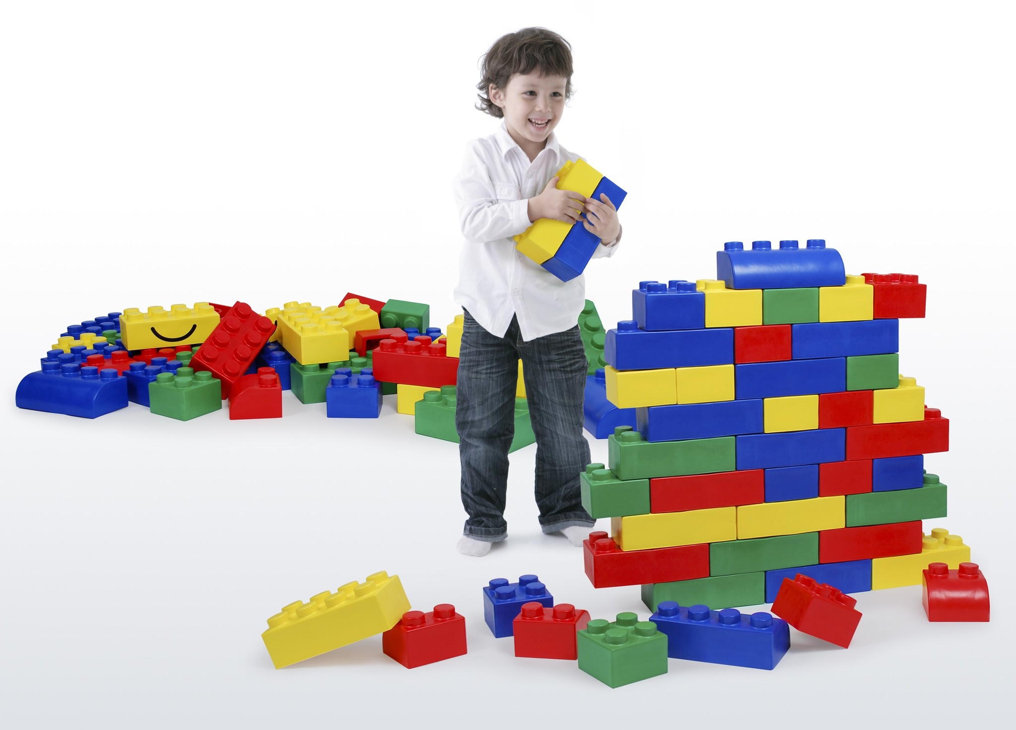 Bouwblokken XXL Speelgoed Set XXL blokken in prachtige kleuren Kinderspel ®