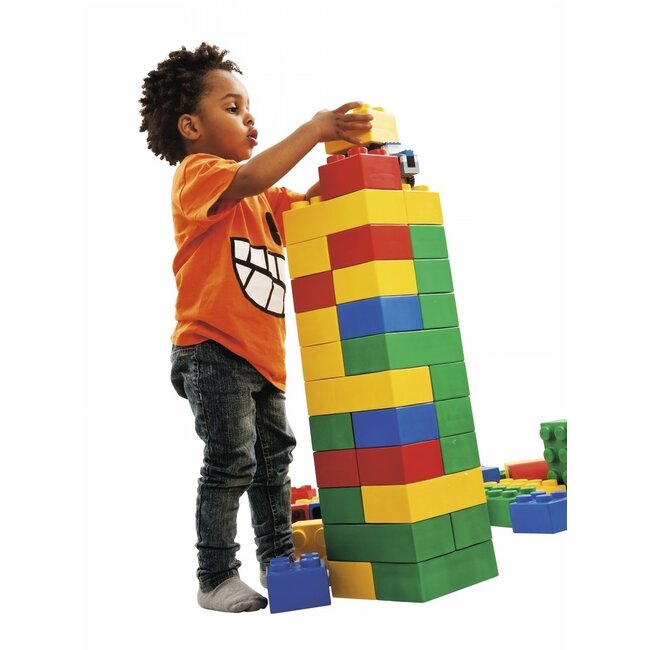 Maxi briques XXL type Lego en mousse - 84 pcs couleurs primaires