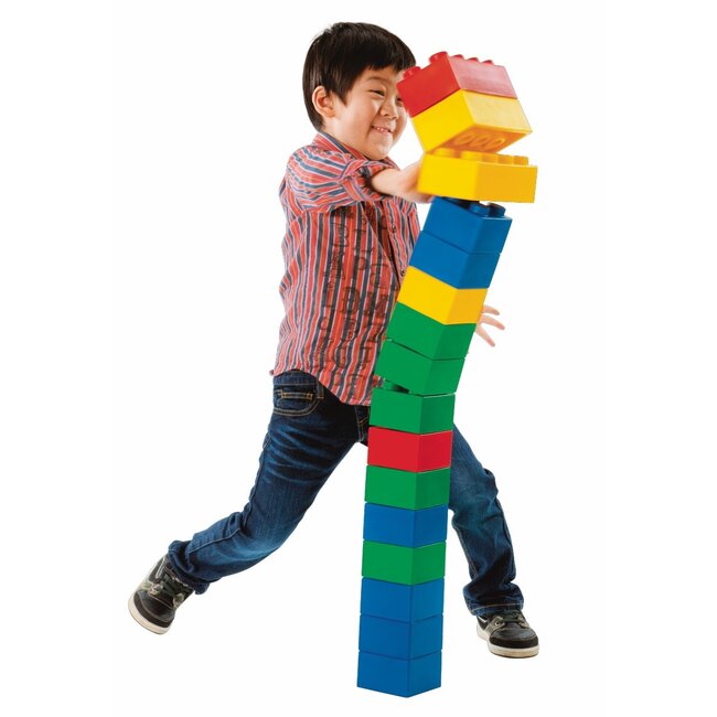 Maxi briques XXL type Lego en mousse - 84 pcs couleurs primaires