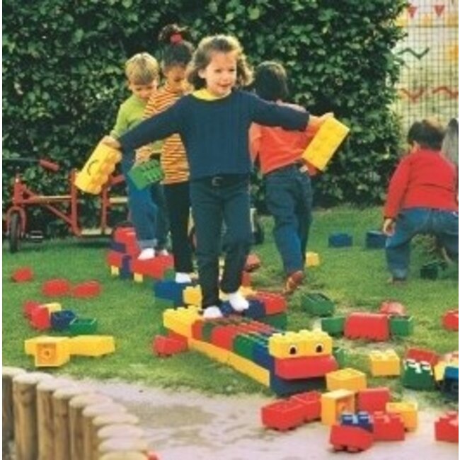 Maxi briques XXL type Lego en mousse - 84 pcs couleurs primaires