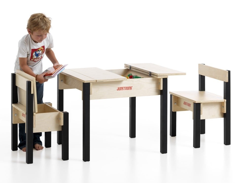 Activity Table for Lego with storage and 2 chairs - KinderSpell ®