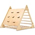 Pikler Kletterdreieck Holz Indoor 3 in 1 - Montessori Dreieck ab 1 Jahr  mit Kletternetz