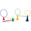 Obstacle course set with cones, hurdles and hoops - 12 pcs