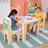 Childrens actvity table and chairs white for playroom and play corner