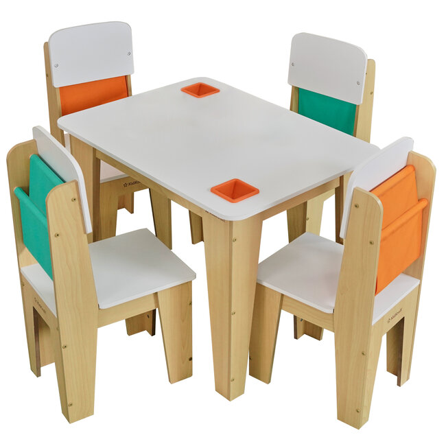 Kidkraft kindertafel met 4 stoeltjes - kindermeubelset