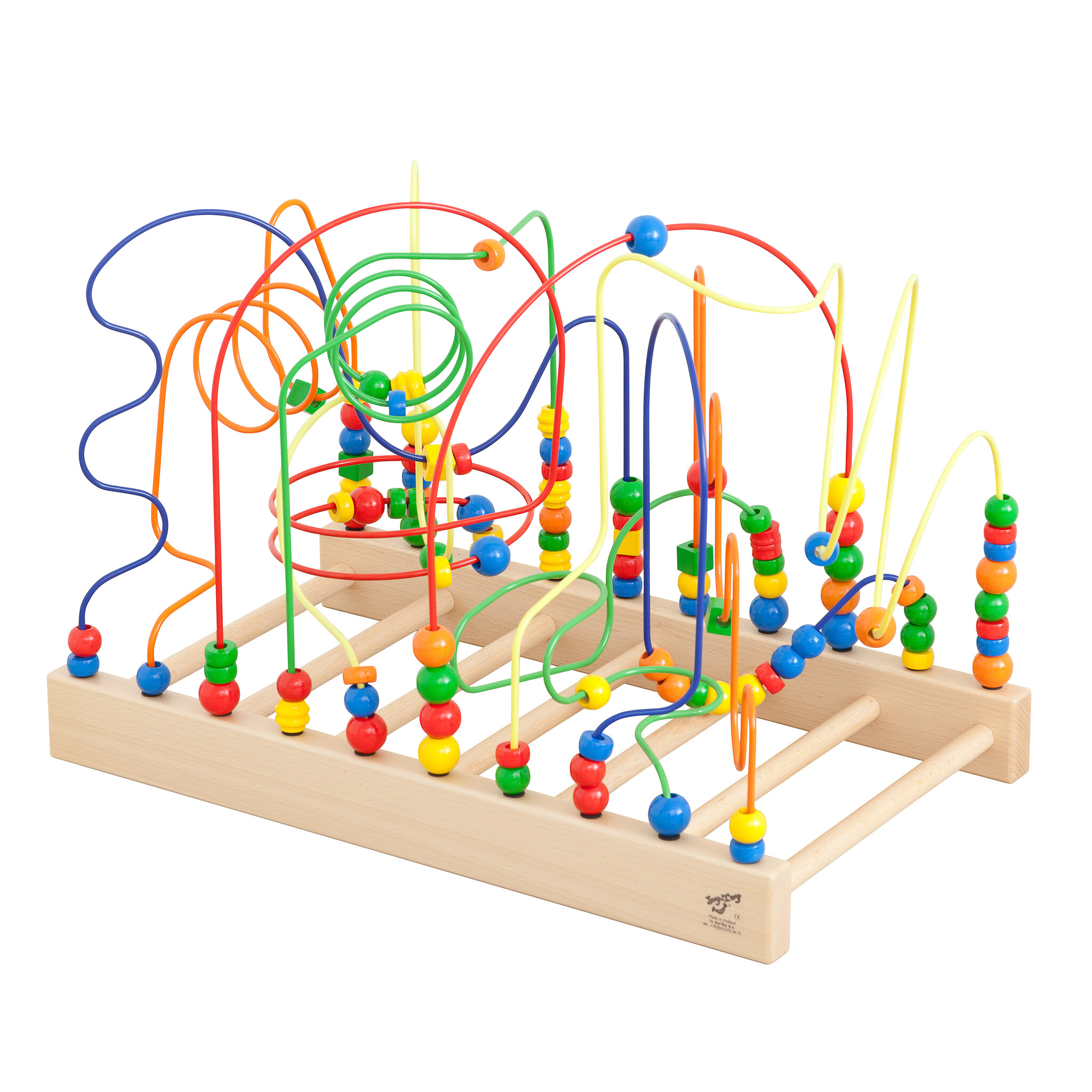Large wooden bead maze toy for toddlers and kids - KinderSpell
