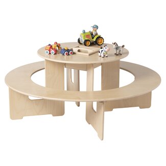  Ronde kindertafel met opbergbak