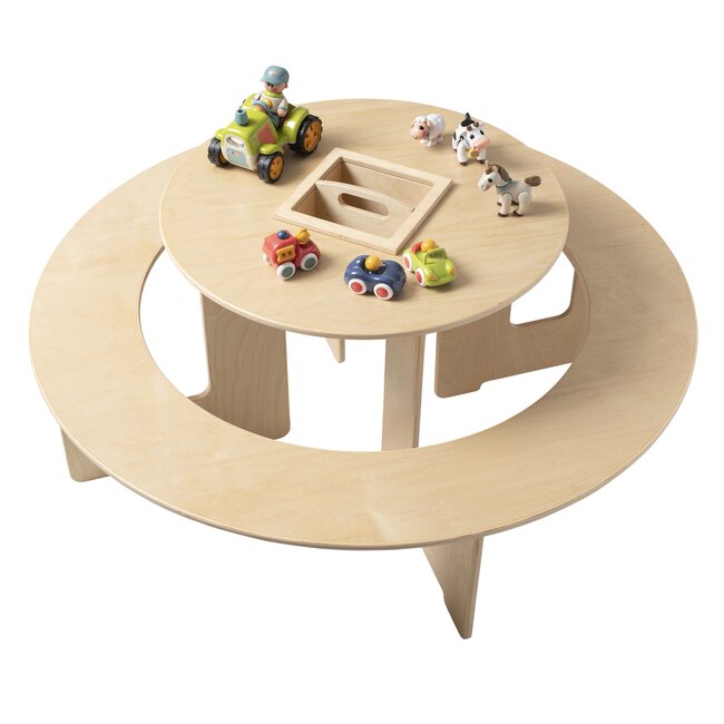 JunkTrunk Runder Spieltisch aus Holz