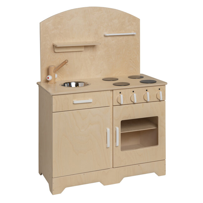 Montessori wooden play kitchen set -functional toy kitchen