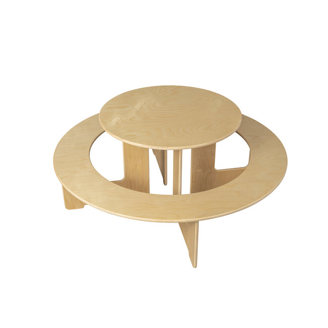 Table enfant ronde en bois pour 4 enfants