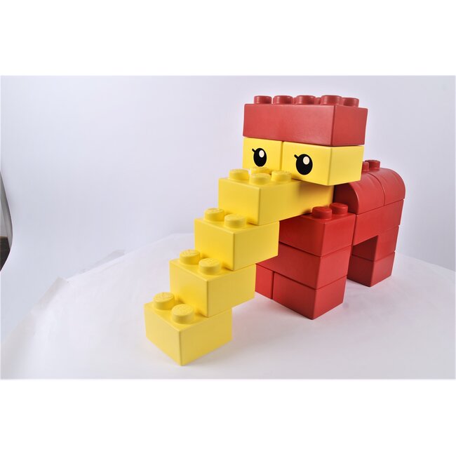 SoftBlocks Rubber Building Blocks for Kids - Safe & Flexible Bricks  - 42 pc