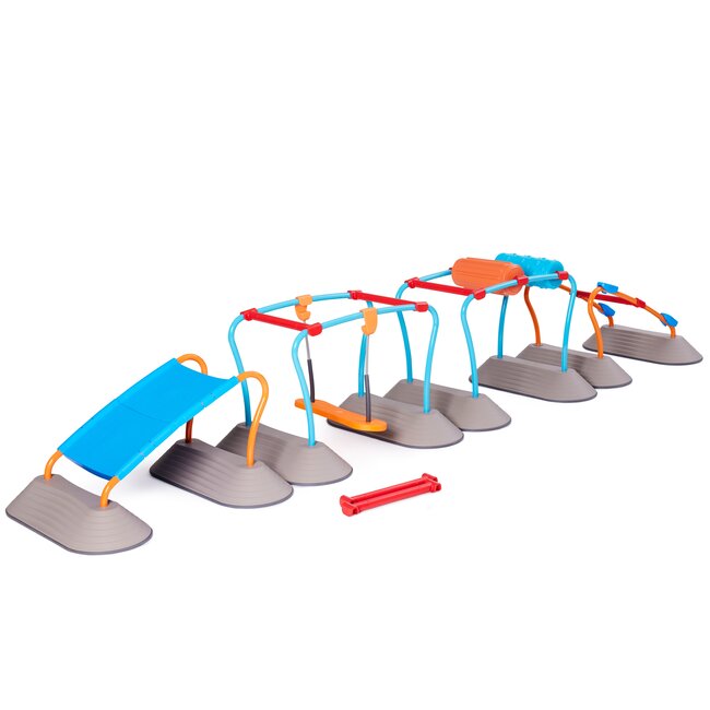 Gonge Parcour Mega Set 31 pcs with slide, suspension bridge and foam rollers