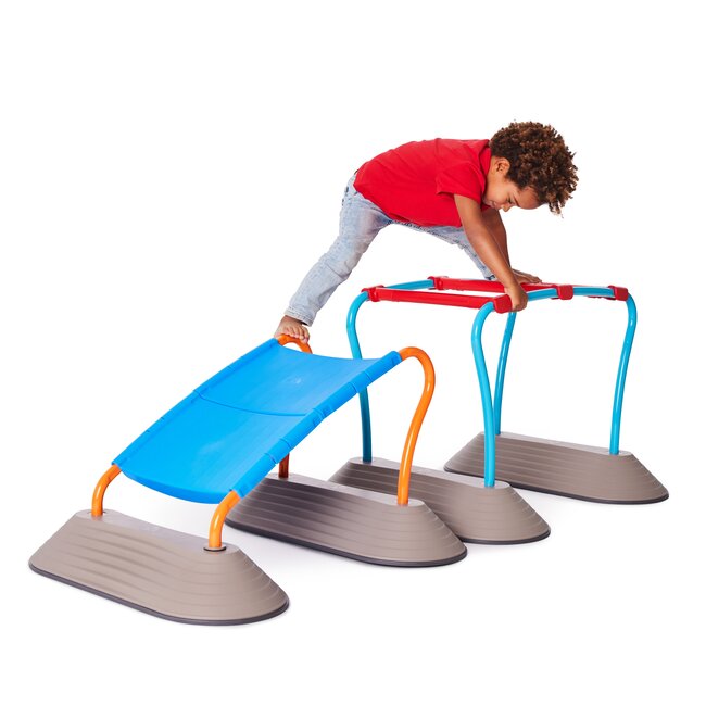 Gonge Parcour Mega Set 31 pcs with slide, suspension bridge and foam rollers