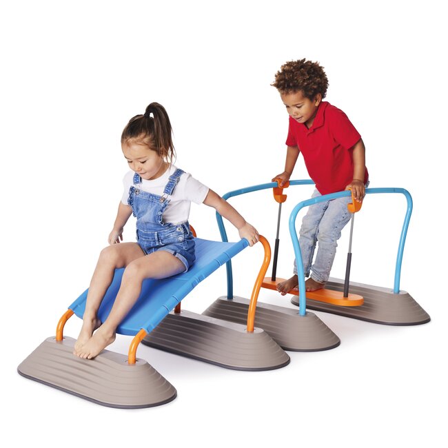 Gonge Parcour Mega Set 31 pcs with slide, suspension bridge and foam rollers