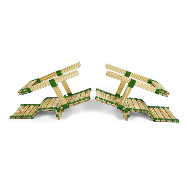 JOIN CLIPS Steckverbinder für Kapla Steine - 400 Verbindungsstücke und 80 Holzplättchen