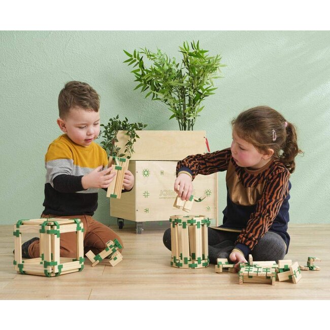 JOIN CLIPS jeu de planchettes en bois 500 pcs avec coffret en bois