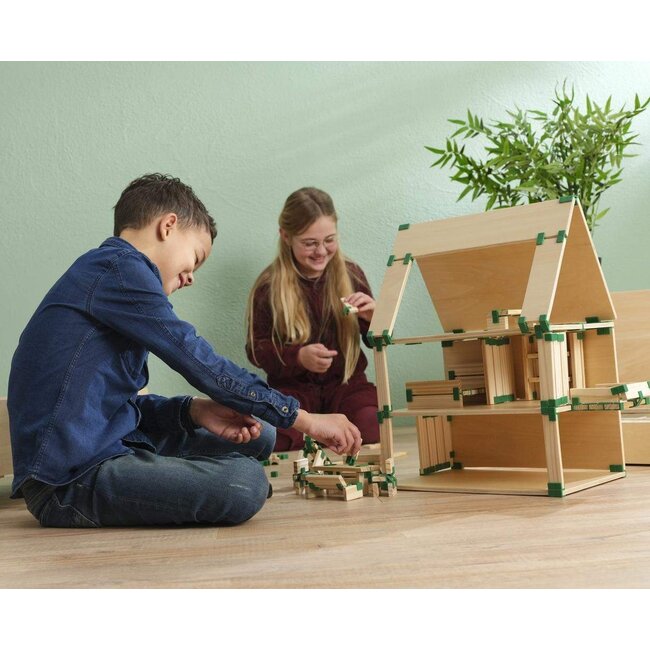 JOIN CLIPS Wielen, bouwplaten en knikkerbaan - grote uitbreidingsset 3-in-1