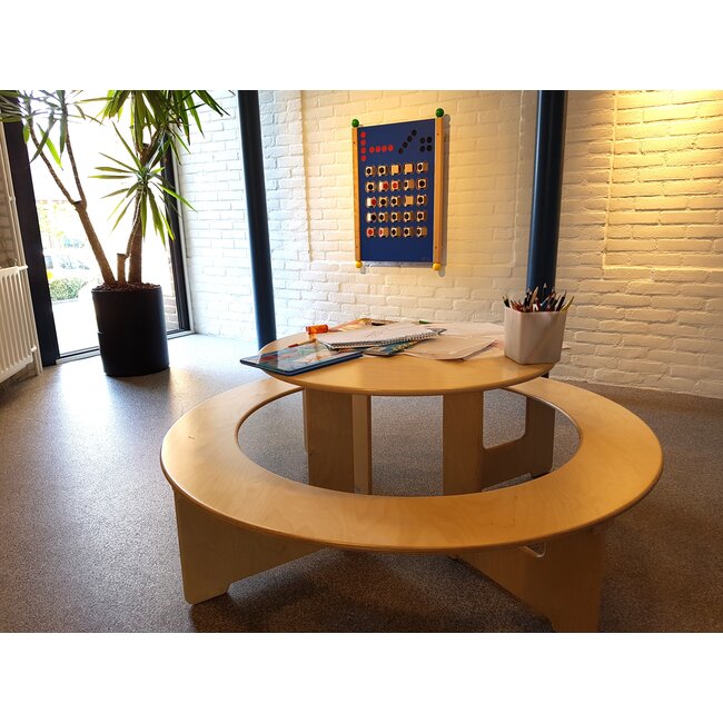 Childrens wooden activity play table for 4 kids