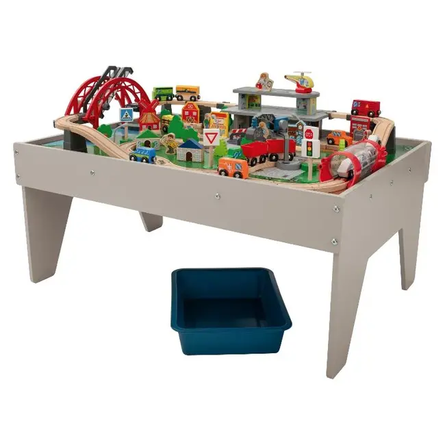 Table Circuit Train en Bois 100 Pièces pour Enfants