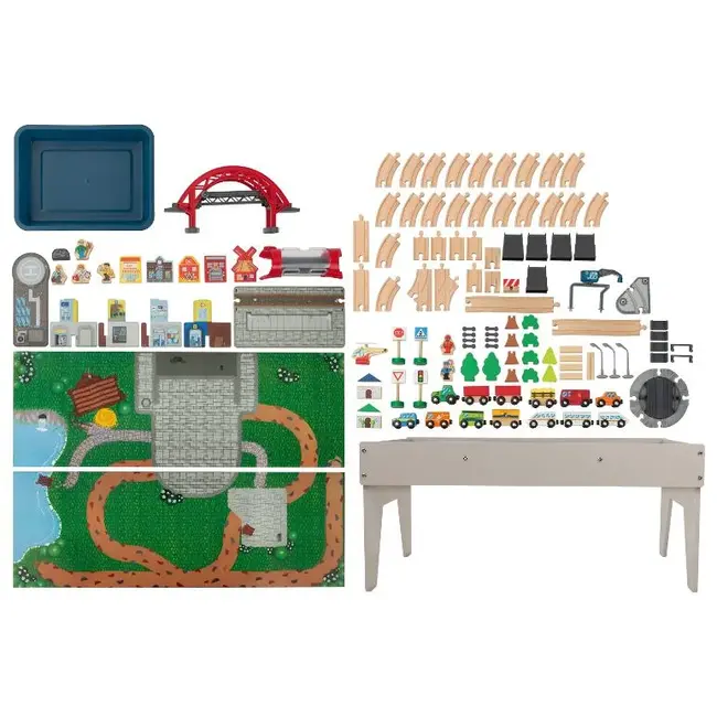 Activity wooden train table - 100 pcs