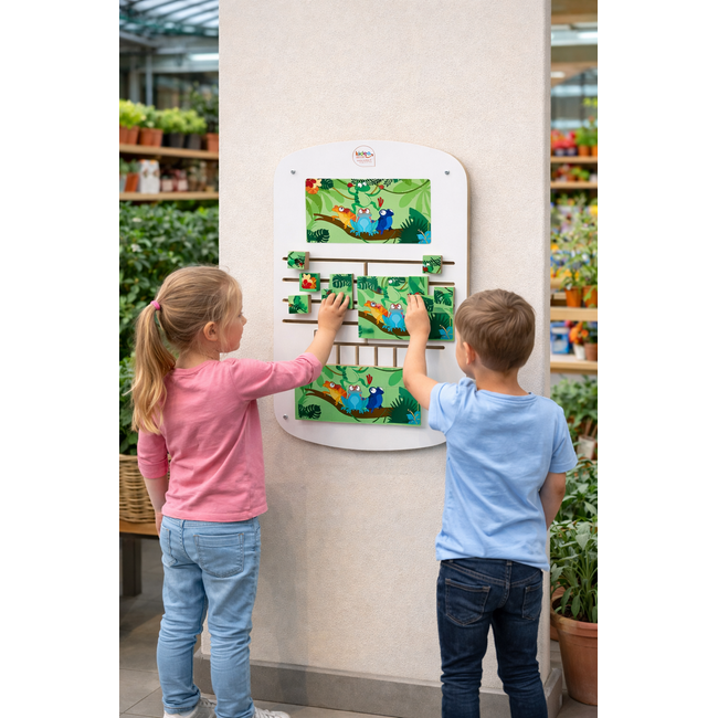 Kidea Wandpuzzle Dschungel - Großes Wandpuzzle aus Holz