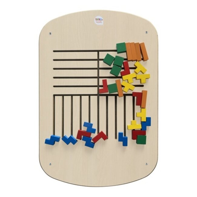 Kidea Brettspiel Tetris - großes Tetris Spiel Puzzle aus Holz für die Wand