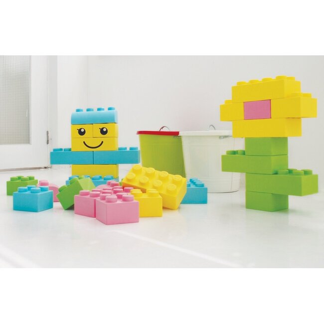 SoftBlocks Grote blokken type Lego 42 stuks pastel