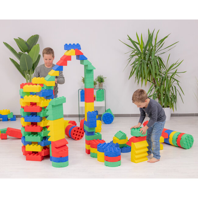 MODO grote bouwblokken foam ronde stenen - 8 stuks