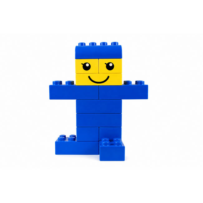SoftBlocks kunststof bouwblokken type Lego van uniek rubberachtig materiaal - 42 stuks