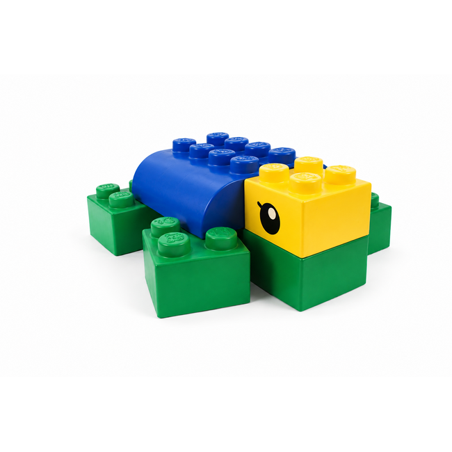 SoftBlocks kunststof bouwblokken type Lego van uniek rubberachtig materiaal - 42 stuks