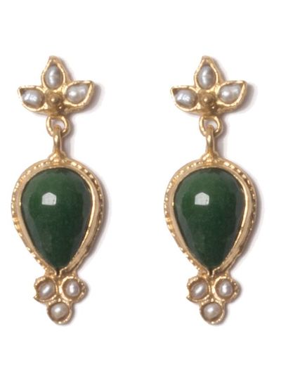 Adamarina Sammy Green Earrings